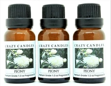 3 Peony 1/2oz Premium Grade Scented Fragrance Oil Crazy Candles