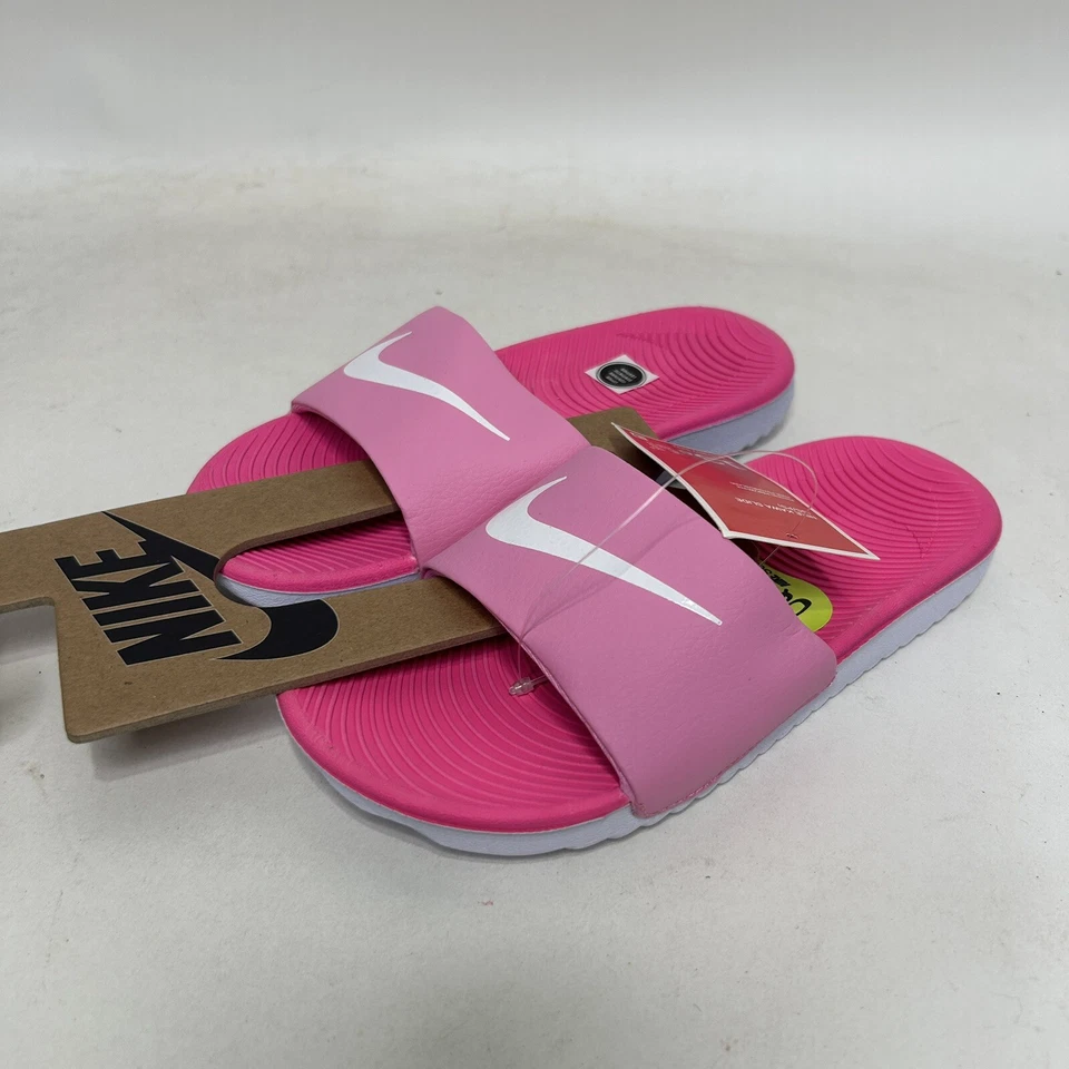 Sandalias Nike Kawa Slides GS/PS “Rosa Blanco” 819352-602 13C Nuevas Foto 3 de 4