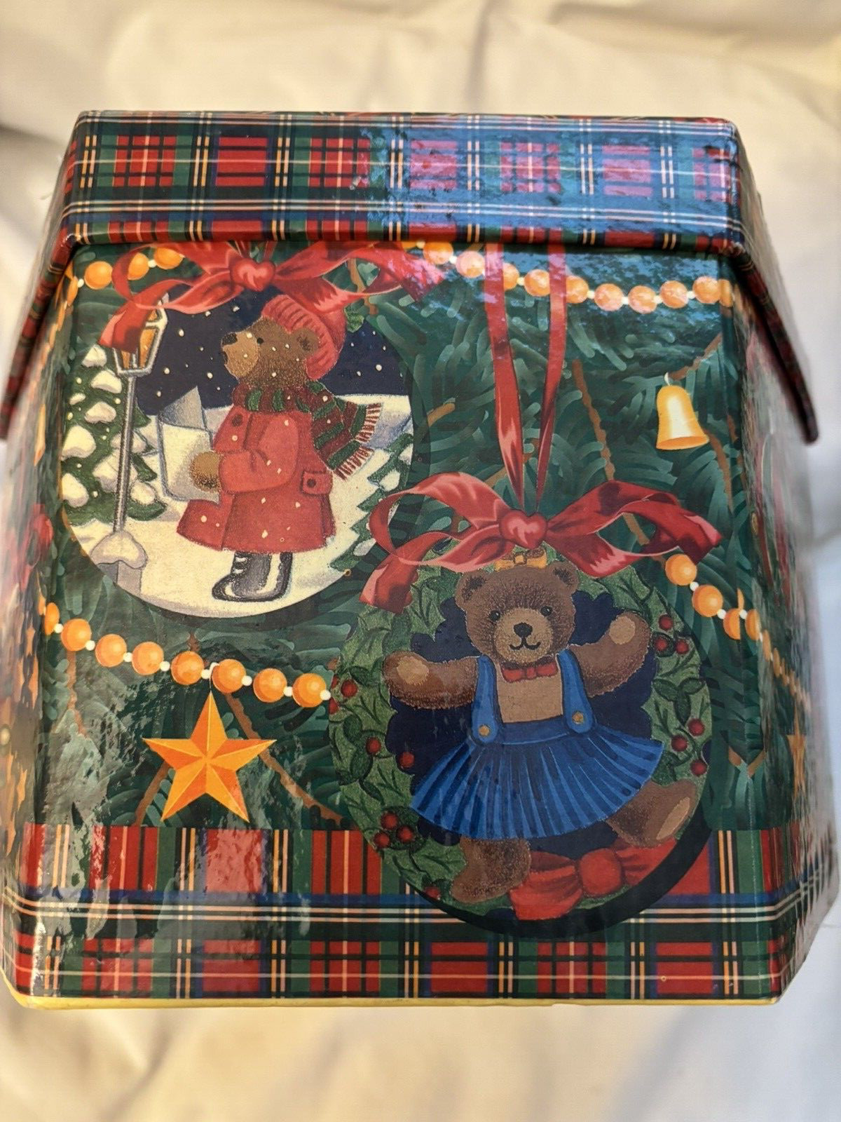 Vintage A Beary Christmas Ornaments Balls Set of 12 in Original Box Complete