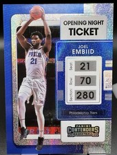 2021-22 Contenders Basketball Joel Embiid Opening Night Ticket FOTL 11/25 - MINT