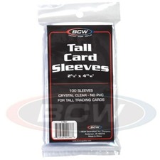 Lot of 1000 BCW Tall / Widevision / Gameday Trading Card Soft Poly Sleeves