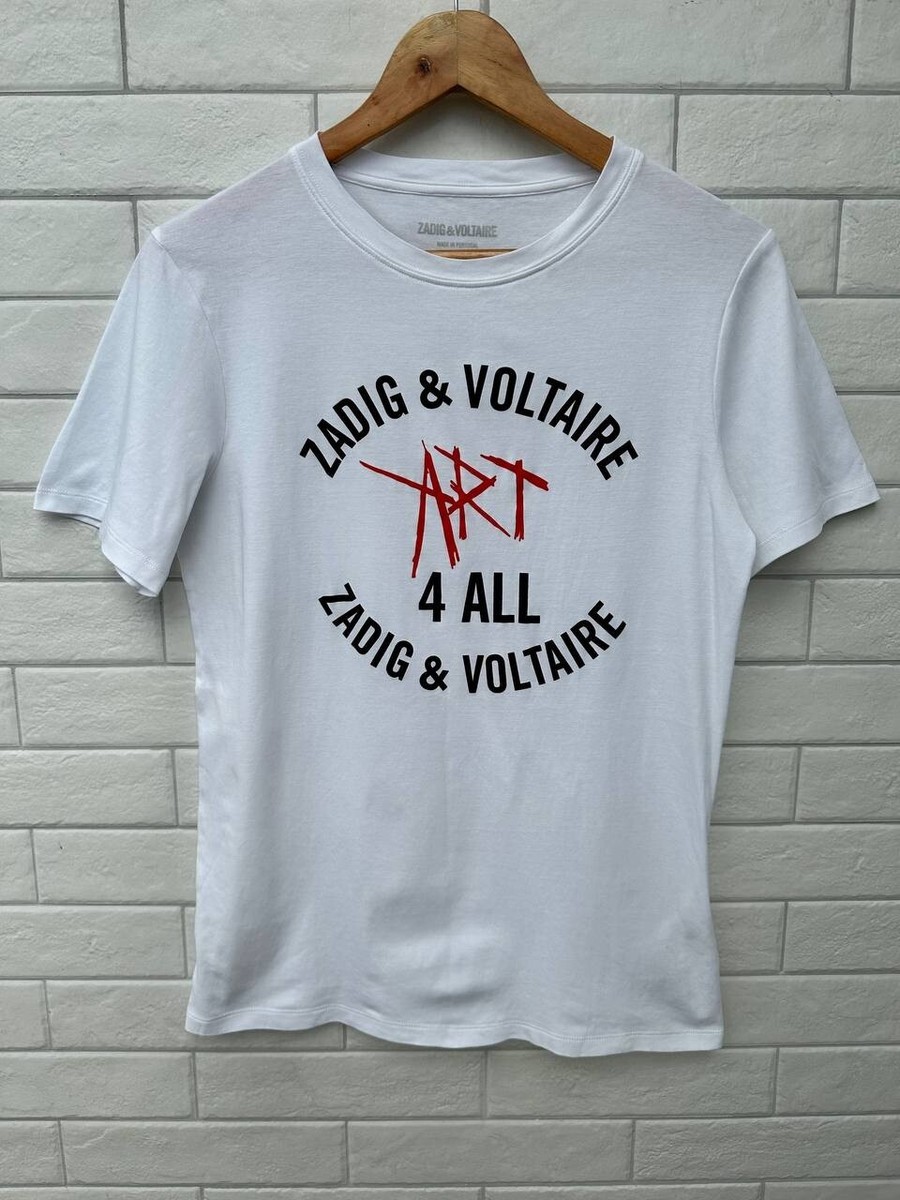 Zadig & Voltaire Bella Art 4 All White Short Sleeve T-Shirt