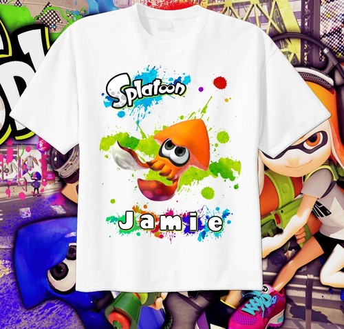 Camiseta Personalizada Splatoon SQUID Cumpleaños Camiseta Wii, Videojuego, Splat