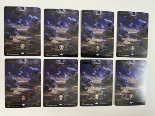 8x Swamps (#488) *GALAXY FOIL* Unfinity MT/NM MTG UNF Combined Shipping - Afbeelding 1 van 4