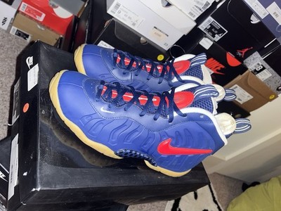 Nike Air Foamposite Pro GS Blue Void University Red 7Y