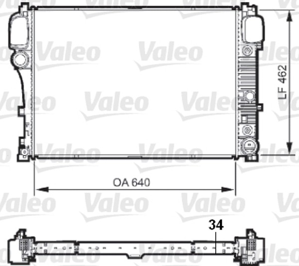 Valeo MotorküHler WasserküHler 735298 FüR Mercedes Aluminium KunststoffgehäUse-image