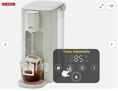 Bear 3L Instant Heißwasserspender | 6 Temperaturstufen (45°C-90°C) | 5 Volumen 