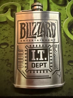 Rare Blizzard Entertainment IT Team Branded Flask