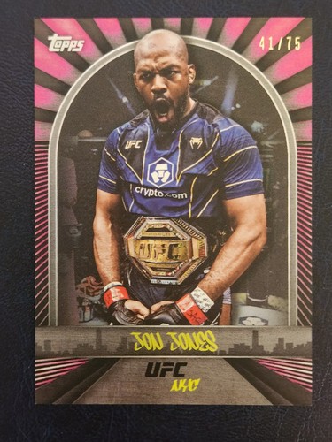 2024 TOPPS UFC NYC Jon Jones #1 Fuscia 41/75 * Outstanding * Only 1 on eBay!