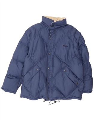 Diadora Mens Loose Fit Reversible Padded Jacket UK 40 Large Blue Cotton GK11