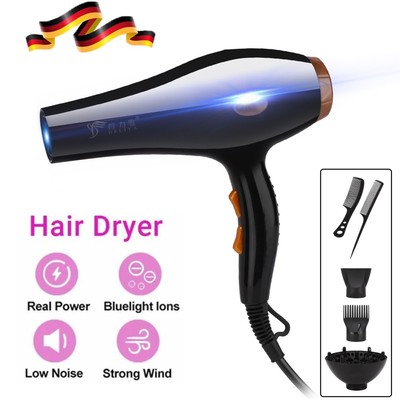 Ionen Föhn Haartrockner mit 3 Diffusor Haarfön Profis Fön Ionen Hair Dryer 2400W