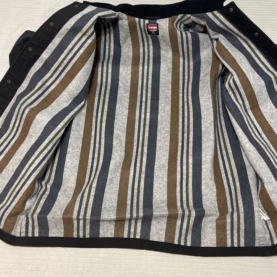 Wrangler Workwear Blanket Lined Barn Jacket Chore Work Coat Corduroy Trim XL - Image 3 of 4