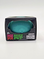 Schylling NeeDoh Funky Pup Tactile Squishy Squeeze Toy, Green, Ages 3