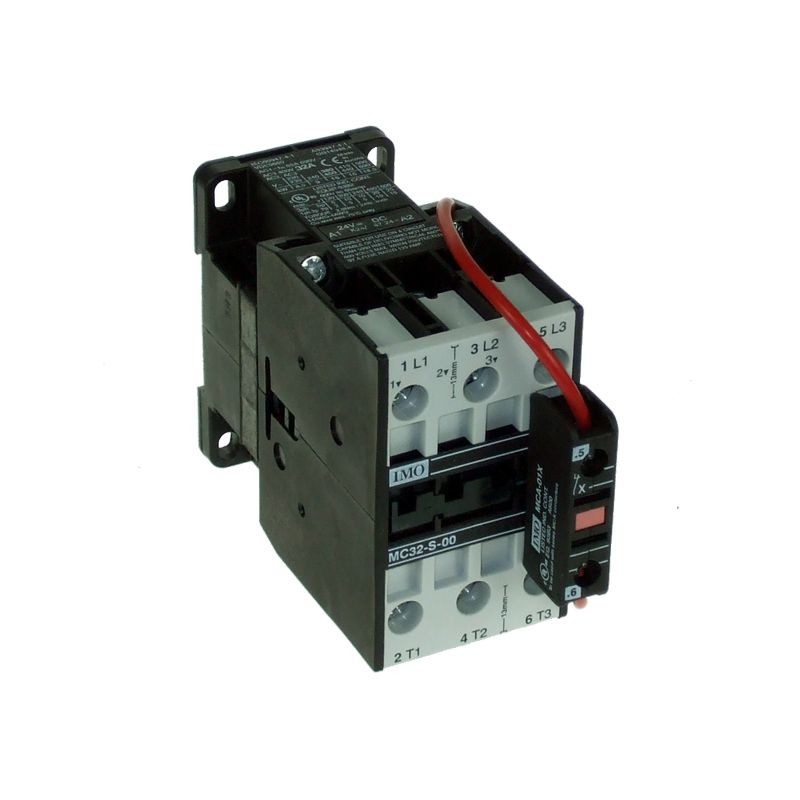 Contacteur tripolaire 15KW 32A IMO MC32 bobine 24VDC pour stopper les arcs électriques
