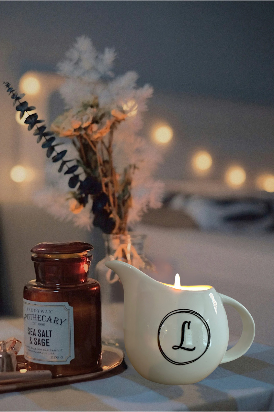 Massage Candle/Eucalyptus & Tea/Skin Care/Oil/Luxury Handmade Candles &ndash; 6 oz.