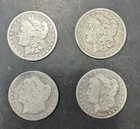 Lot of (4) Morgan U.S. 90% Silver Dollar Coins 1878-P 1879-P 1880-P-O Loc#J3