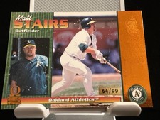 1999 Pacific Omega Matt Stairs Bronze Base SP Parallel # 64/99