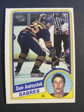 1984-85 O-Pee-Chee Hockey Dave Andreychuk Buffalo Sabres Rookie Card #17 (c). rookie card picture