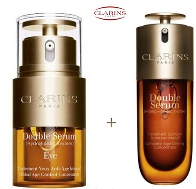 CLARINS DOUBLE SERUM eye + hydric facelipidic complete treatment system