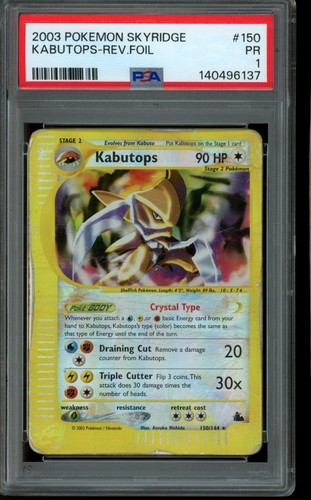 Kabutops graded PSA 1 for sale on eBay