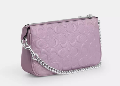 Coach Nolita 19 Light Violet Signa Patent Leather Wristlet