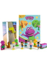 Mattel My Busy Books Barney Friends Storybook With 10 Figurines Playmat NEW