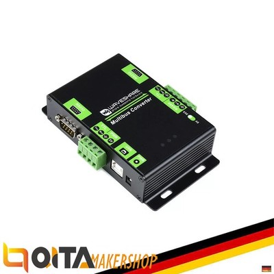 WaveShare Industrieller Multibus Konverter USB/RS232/485/TTL, isoliert, FT232RL
