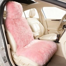 Ogland Fluffy Sheepskin Fur Car Seat Cover Soft Long Wool Car Seat Cushion F...