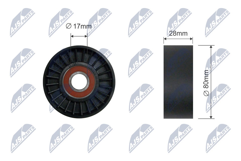 2x ✅Fits NTY RNK-BM-068 PULLEY IDLER V-BELT  ⭐UK Seller⭐