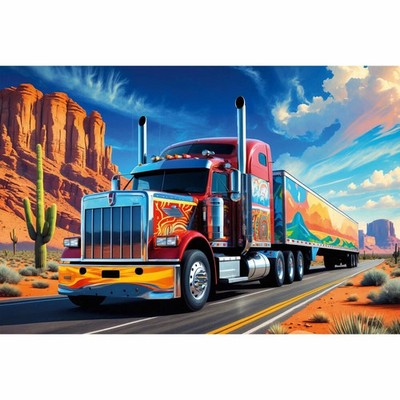 Trefl Puzzle Amerikanischer Truck Kinderpuzzle Kinder 160 Teile 41 x 27.8 cm