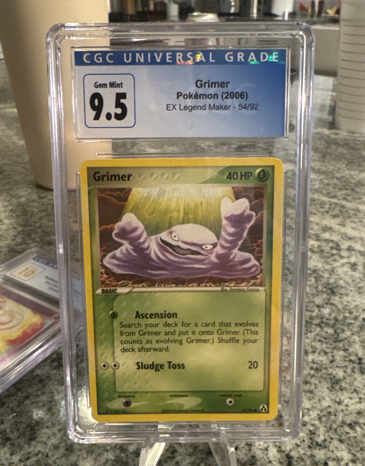 2006 Pokémon GRIMER 54/92- EX Legend Maker CGC 9.5 Gem MINT