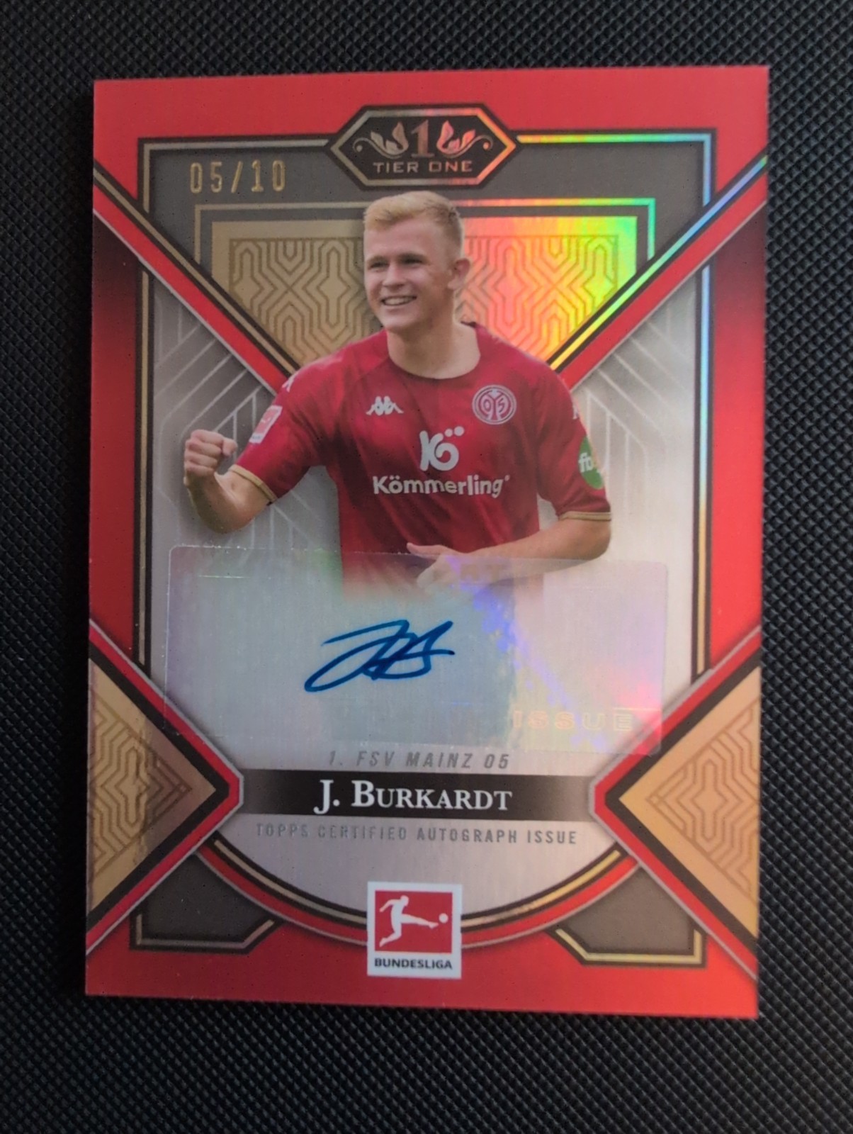 2022-23 Topps Tier One - Young Gold Autographs Jonathan Burkardt #YGA-JBU /10