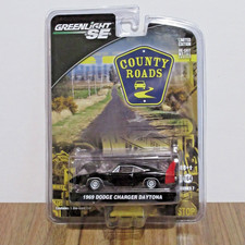 GREENLIGHT 1/64 COUNTY ROADS 1969 DODGE CHARGER DAYTONA - BLACK - SERIES 7