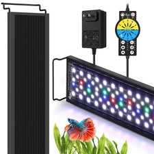 Aquarium Light with 24/7 Sunrise Sunset Mode, 9 Colors 10-Level Brightness,...