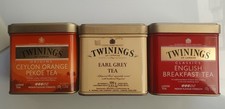 3 verschiedene TEEDOSEN von TWININGS | sehr gut erhalten | je 100gr | leer