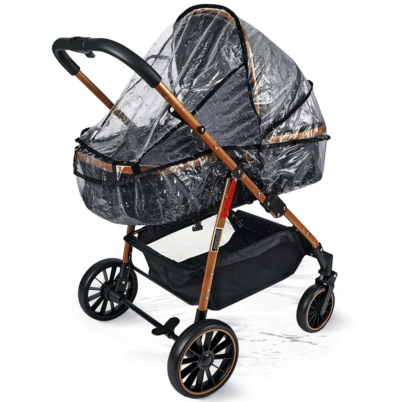Protection pluie poussette universelle bâche imperméable EVA compacte