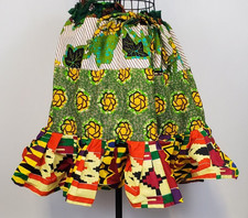 Falda corta Ankara estampado africano ENNY PENNY Couture para mujer