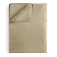 Cal King 400 Thread Count 100 Cotton Flat Sheet - Comfortable, Cooling Bre...