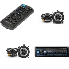 Alpine UTE-73BT, RUE-4360 Remote with 2 Pairs Alpine S2-S40 Type S 4" Coax Sp...