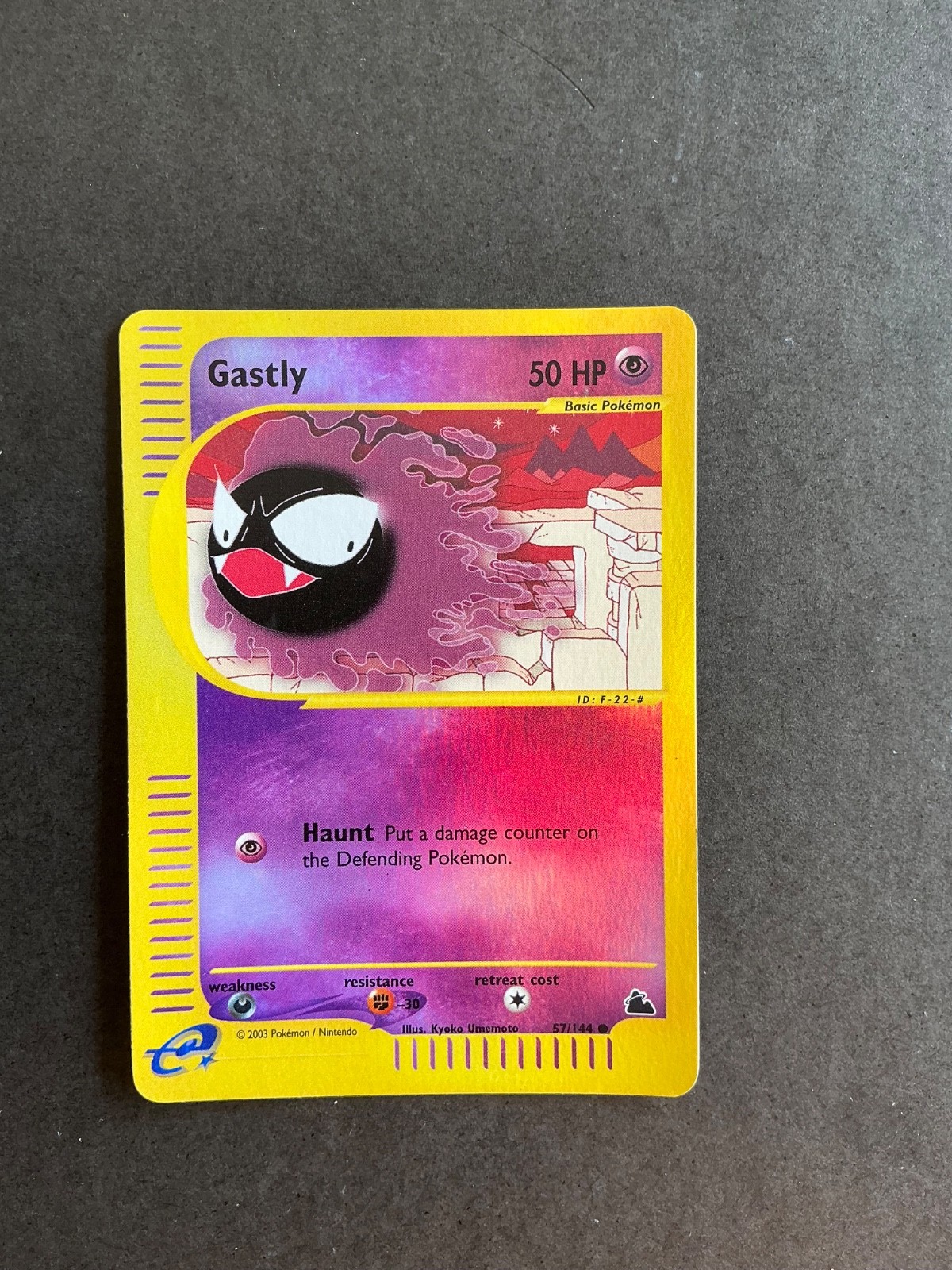 Pokémon Gastly Skyridge Reverse Holo 57/144 - Near Mint - 2003 WOTC