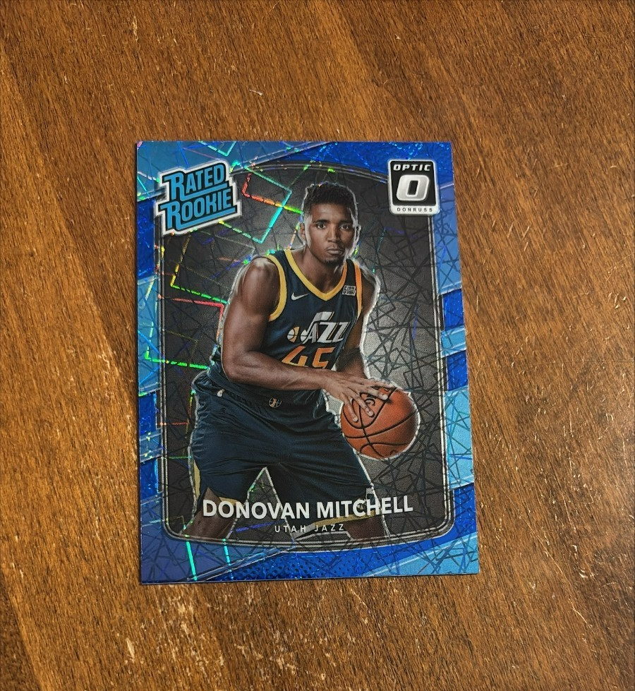 Donovan Mitchell 2017-18 Optic Rated Rookie Blue Velocity #188
