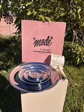 Vintage MCM Kromex Mode 3 Tier Triple Tiered Tidbit Tray 1950’s (missing screw)