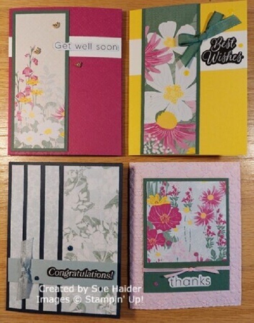 Card Kit Velvet Meadow All Occasion Stampin Up 8 Cards