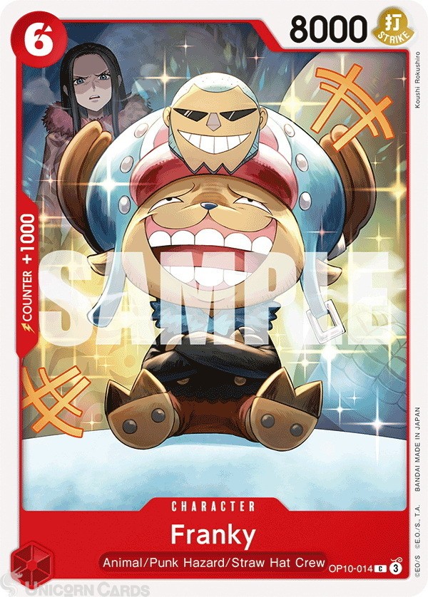 OP10-014 Franky : Common English One Piece TCG Card : OP10: Royal Blood