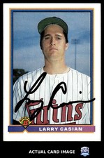 1991 Bowman #325 LARRY CASIAN Minnesota Twins AUTO EX-NM