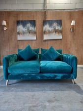 Loaf Squishmeister Sofa Large in Turquoise Blue Clever Velvet