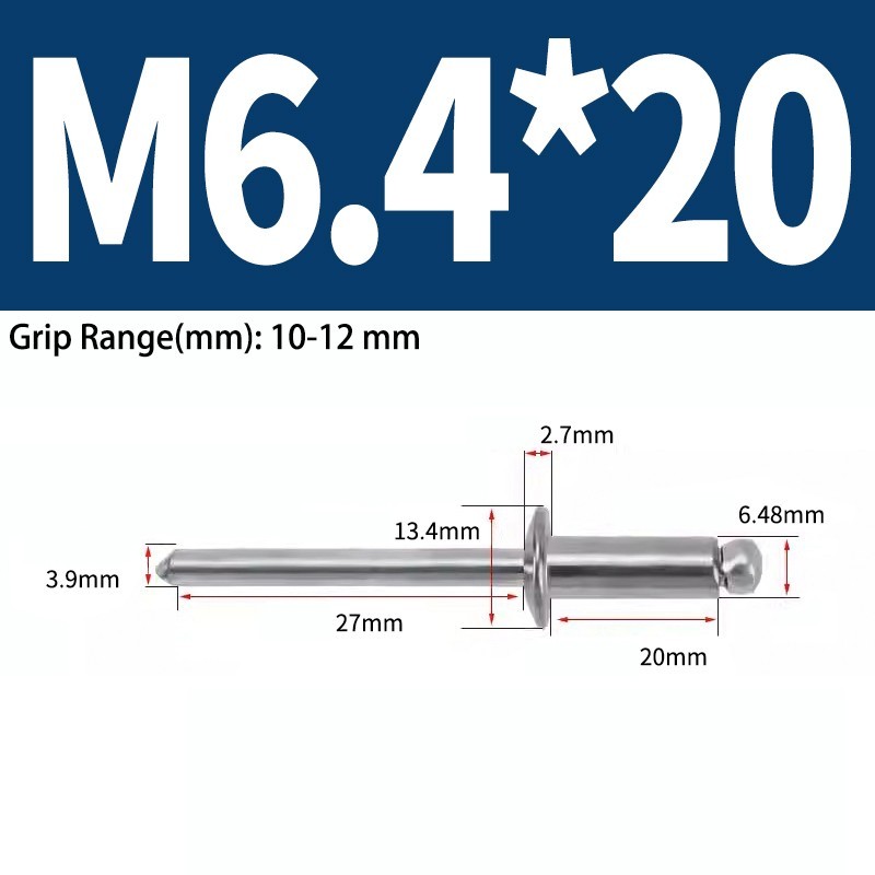 POP Rivets Dome Head Open End Blind A2 Stainless Steel 2.4mm 3.2mm 4mm ...