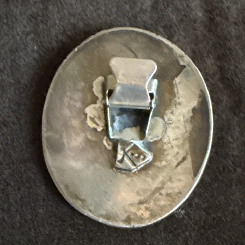 Centro de mesa para Bolo Tie MOP CAT Set en plata esterlina 925 pátina Foto 4 de 4