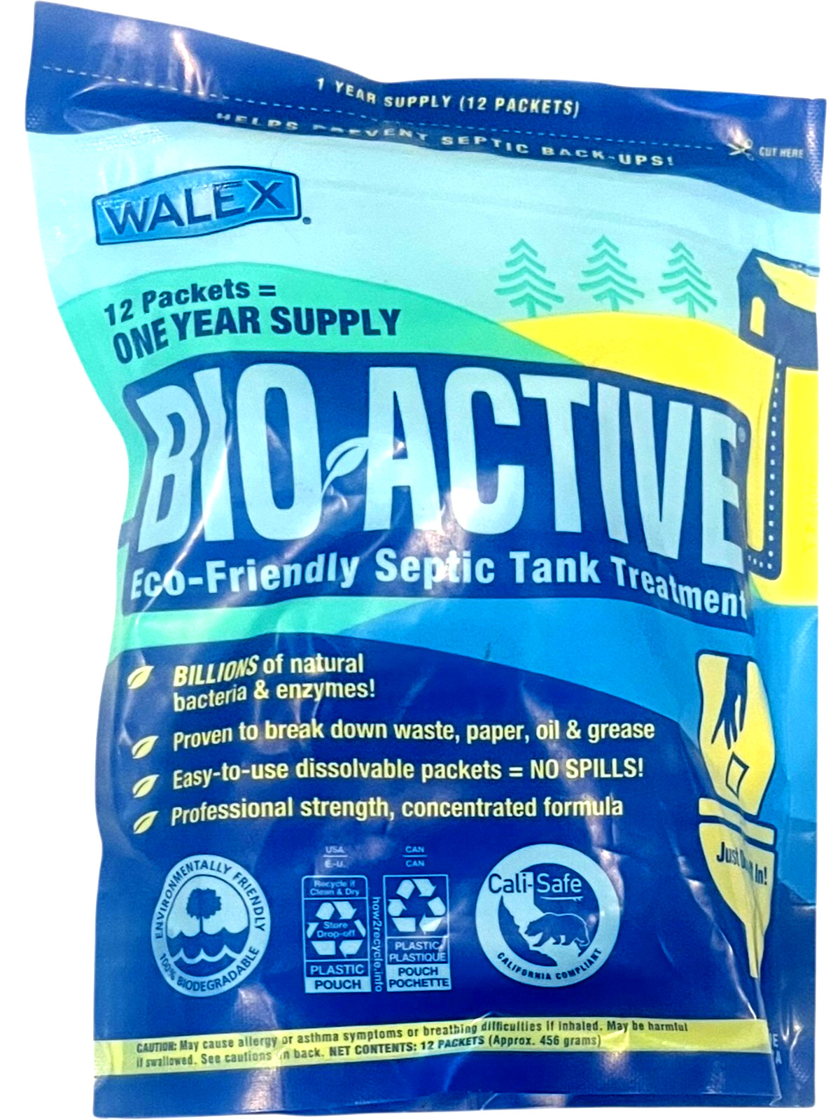 Premium Bio-Active Septic Tank Treatment with a One-Year Supply of Helpful Bacte