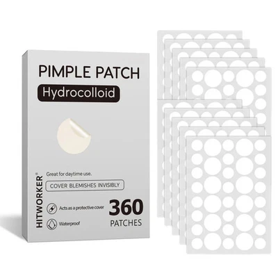Hydrocolloid Acne Patches – 360 Pc Spot & Pimple Dots for Face Blemishes UK